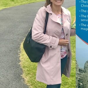 M&S Light Pink Trench Coat Size UK 12 / EUR 40 / U.S. 8 , Like New